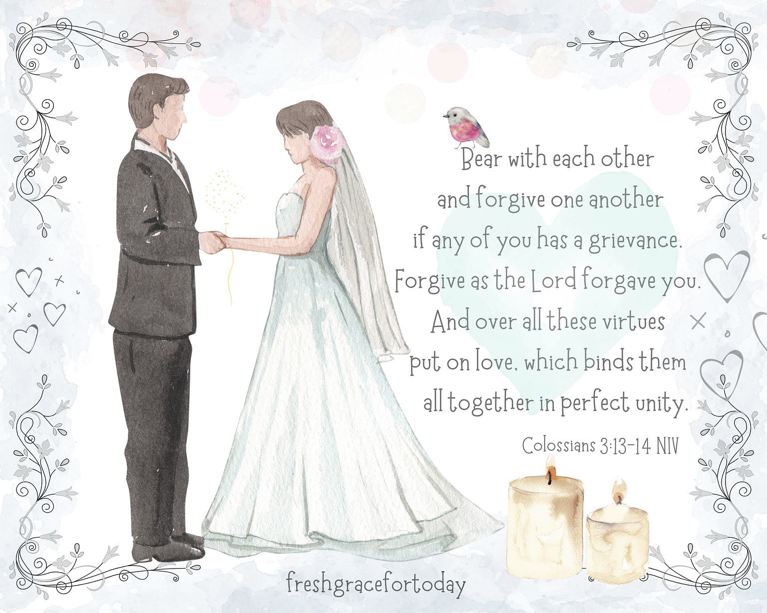 21 Bible Verses for Love and Marriage with Printable Watercolor Toned ...